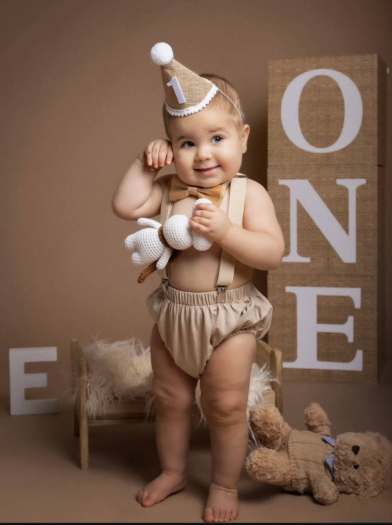 Fotografía de primer cumpleaños de la colección de Angel Photography Miami.
