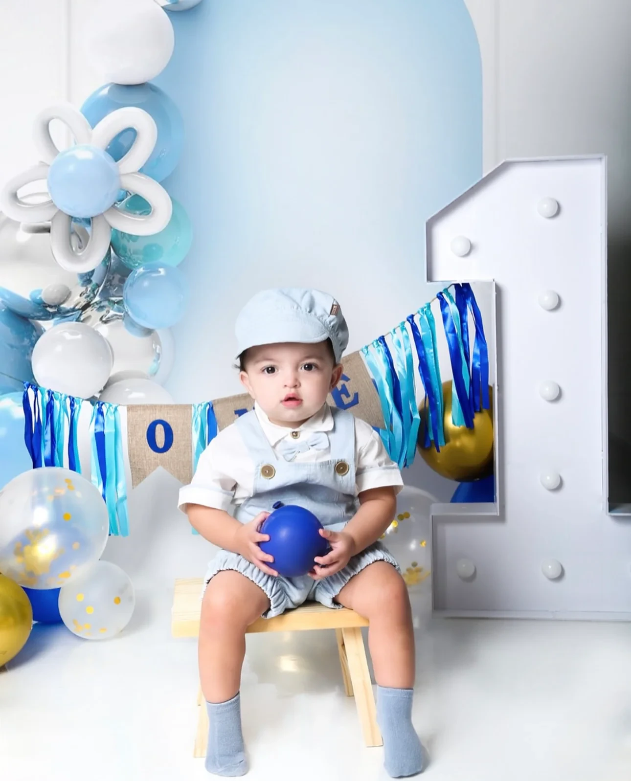 Fotografía de primer cumpleaños de la colección de Angel Photography Miami.