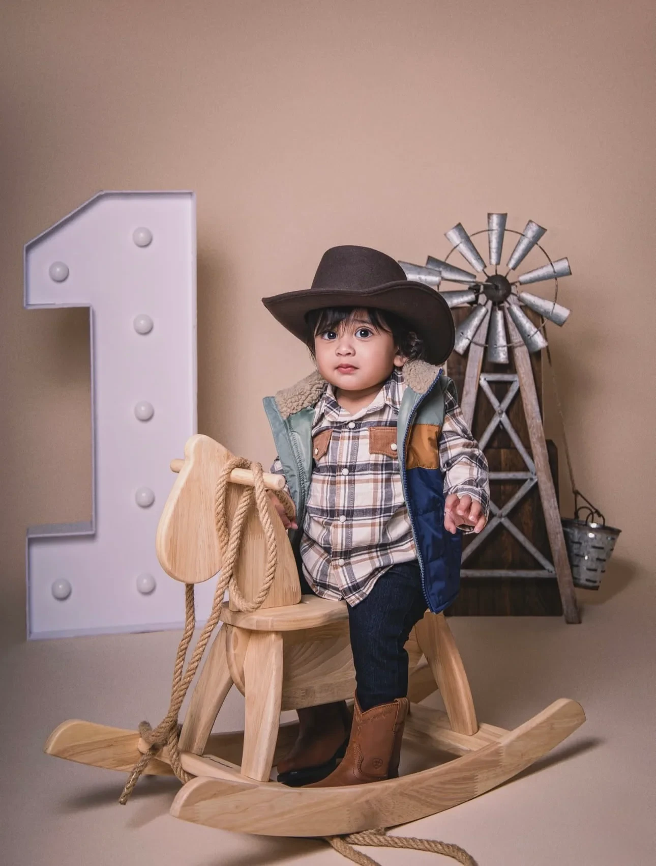 Fotografía de primer cumpleaños de la colección de Angel Photography Miami.